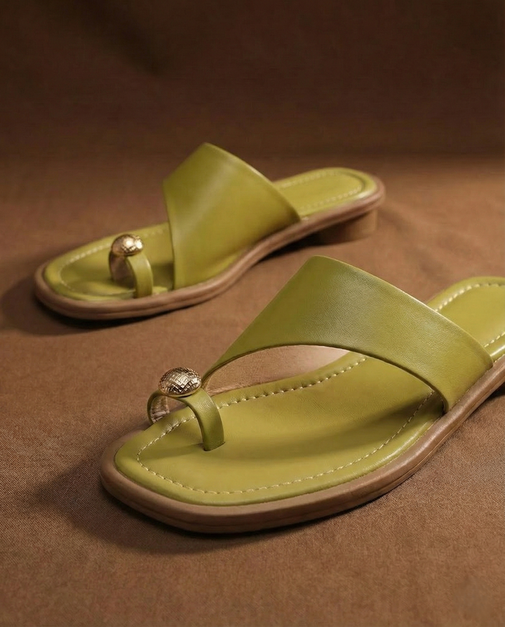 Maeve - Leather Slides