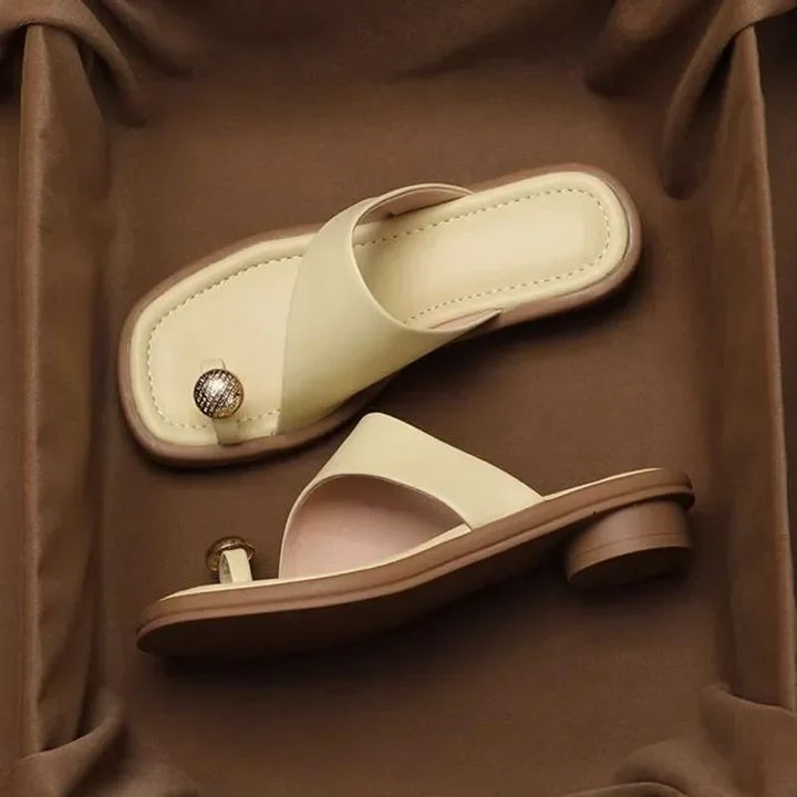 Maeve - Leather Slides